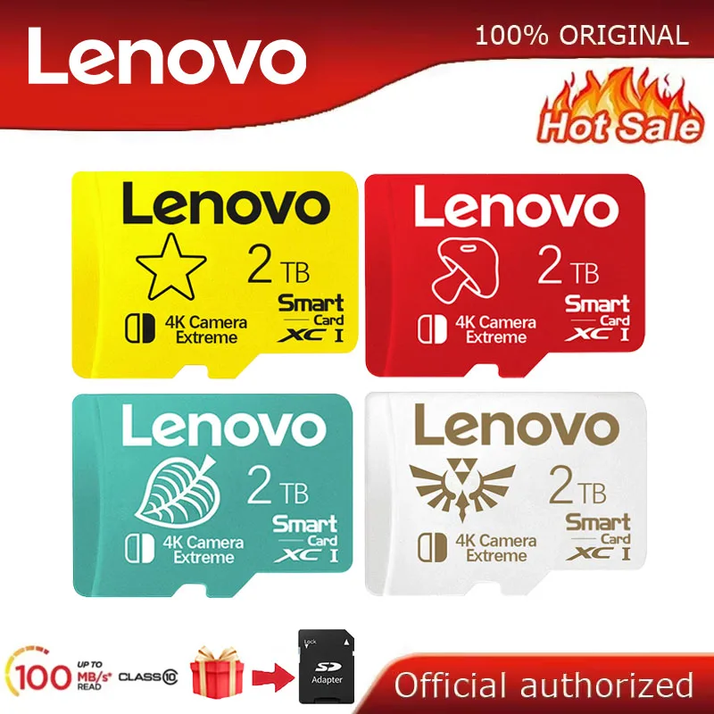 Lenovo-Carte mémoire haute vitesse d'origine pour Nintendo Switch, 128 Go, 256 Go, 512 Go, 1 To, 2 To, Micro TF, Carte SD, PS4, PS5, Jeu