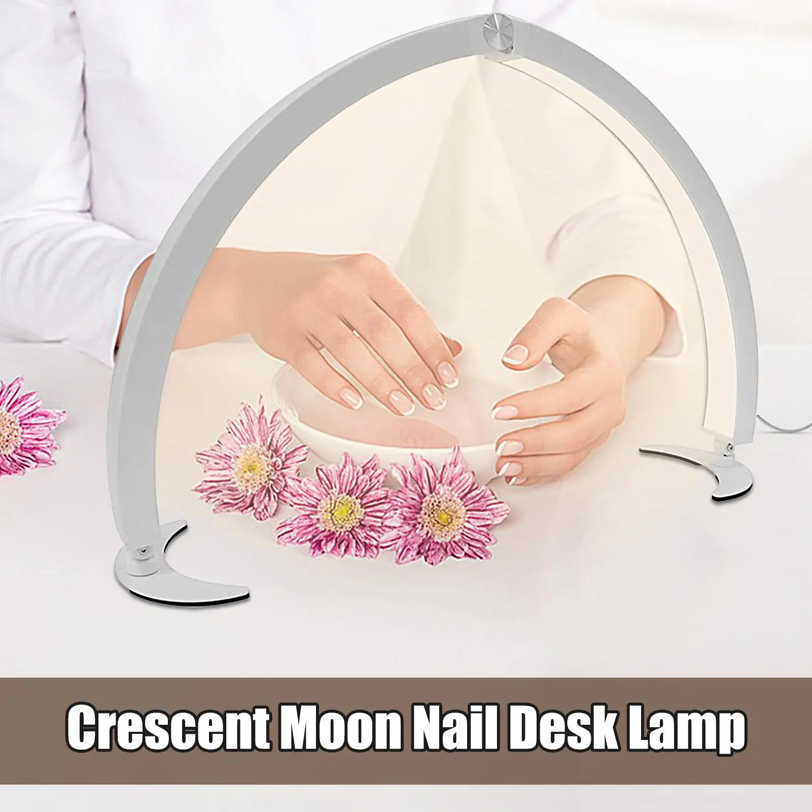 Nail Light 40W Arch Shape Remote Control Manicure Tool Half Moon Desk Lamp For Home Traveling Indoor Outdoor School Girlfriend
