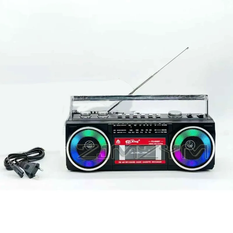 AM/FM/SW Multiband Radio Stereo Wireless Bluetooth Speaker Mp3 Audio Cassette Tape Player Recorder USB Wiht Light 220Vмагнитофон