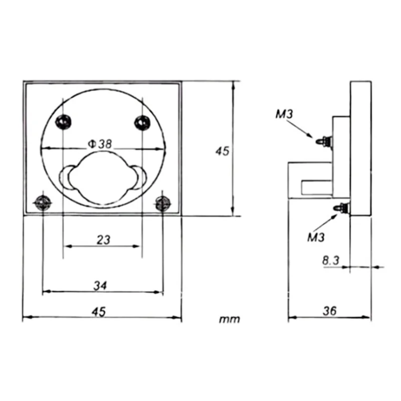 ABUS-Voltmeter 91C4 لمقياس الفولتميتر التناظري من النوع الميكانيكي 5 فولت