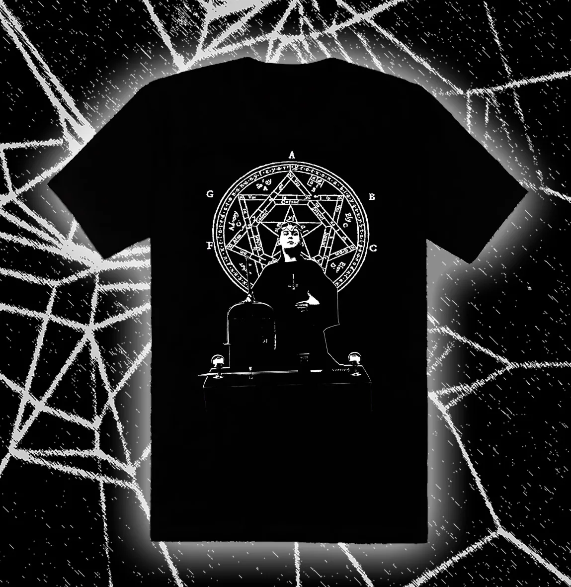 Aleister Crowley - Ritual T-Shirt Gothic Occult Magick Thelema Heptagram long or short sleeves