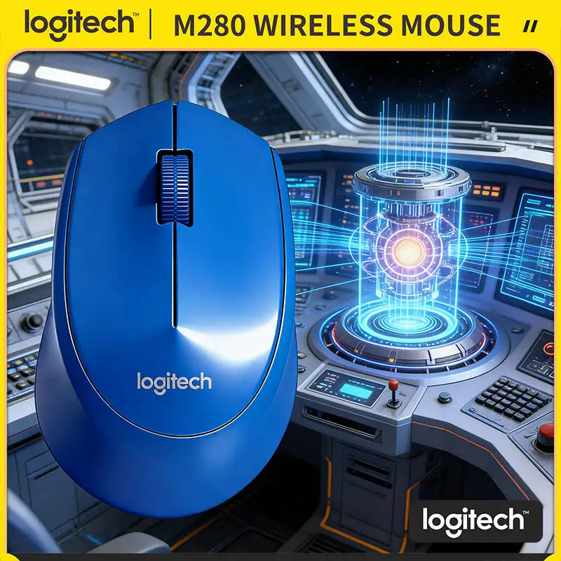 

Logitech M280 Ergonomic Wireless Mouse 10m Range 18-Month Battery 1000 DPI for Office Home Linux Laptop