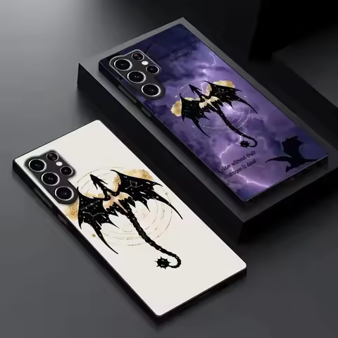 F-Fourth W-Wing Phone Case For Samsung Galaxy S23 S22 S21 S20 Plus Ultra M54 Note20 Soft Black Phone Cover