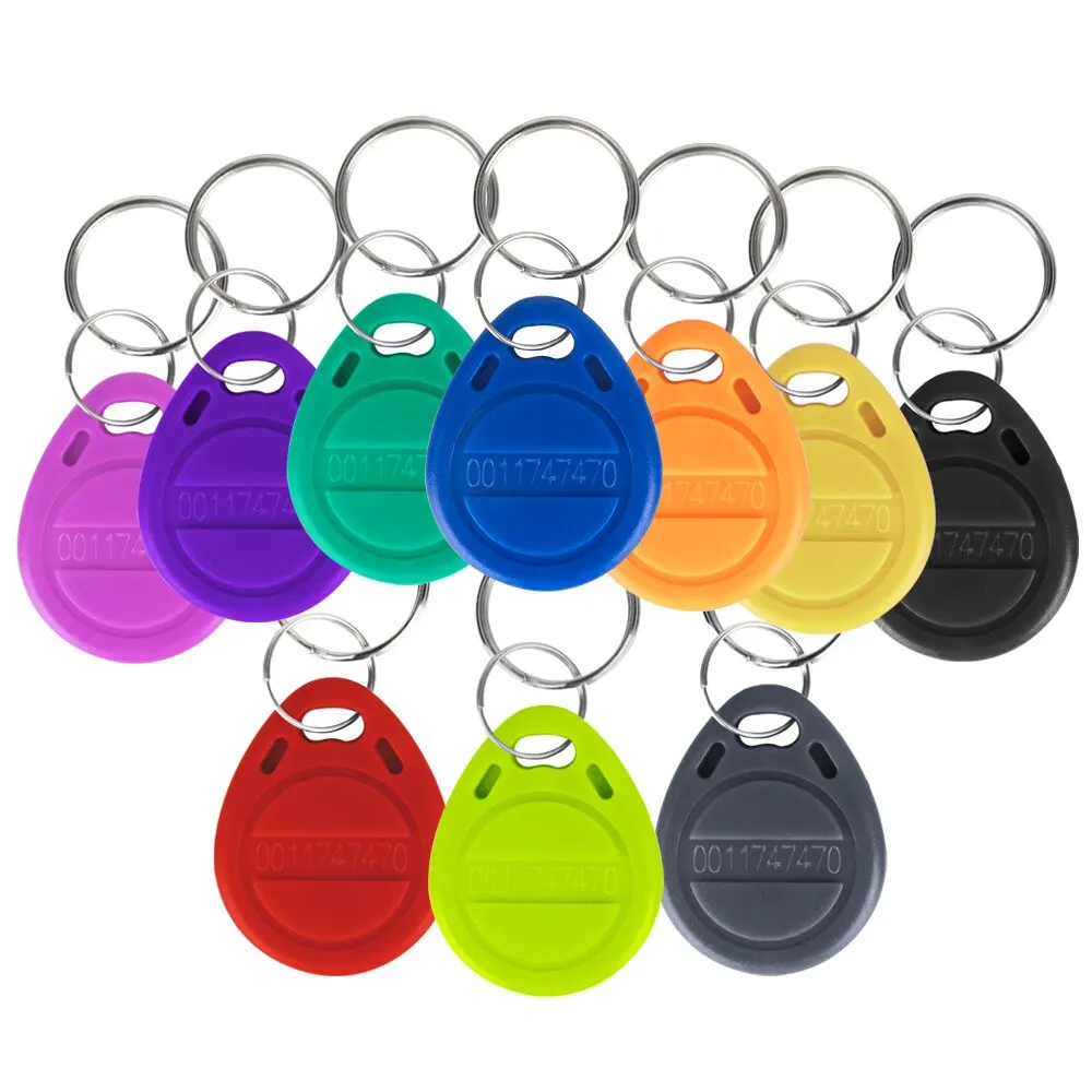 20pcs 125KHz RFID Keyfobs EM4100 TK4100 Key Tags Proximity Keychains 125K Read Only ID Token Door Entry Access Control Card Fobs