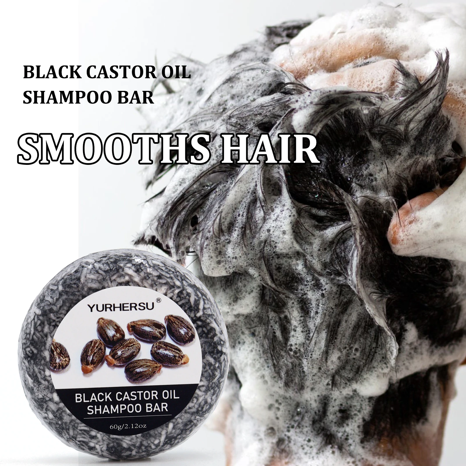 صابون شامبو بزيت الخروع الأسود، يستخدم لزيادة سمك الشعر وقوة الشعر - يساعد على جفاف الشعر المجعد وترطيب نسيج الشعر #5