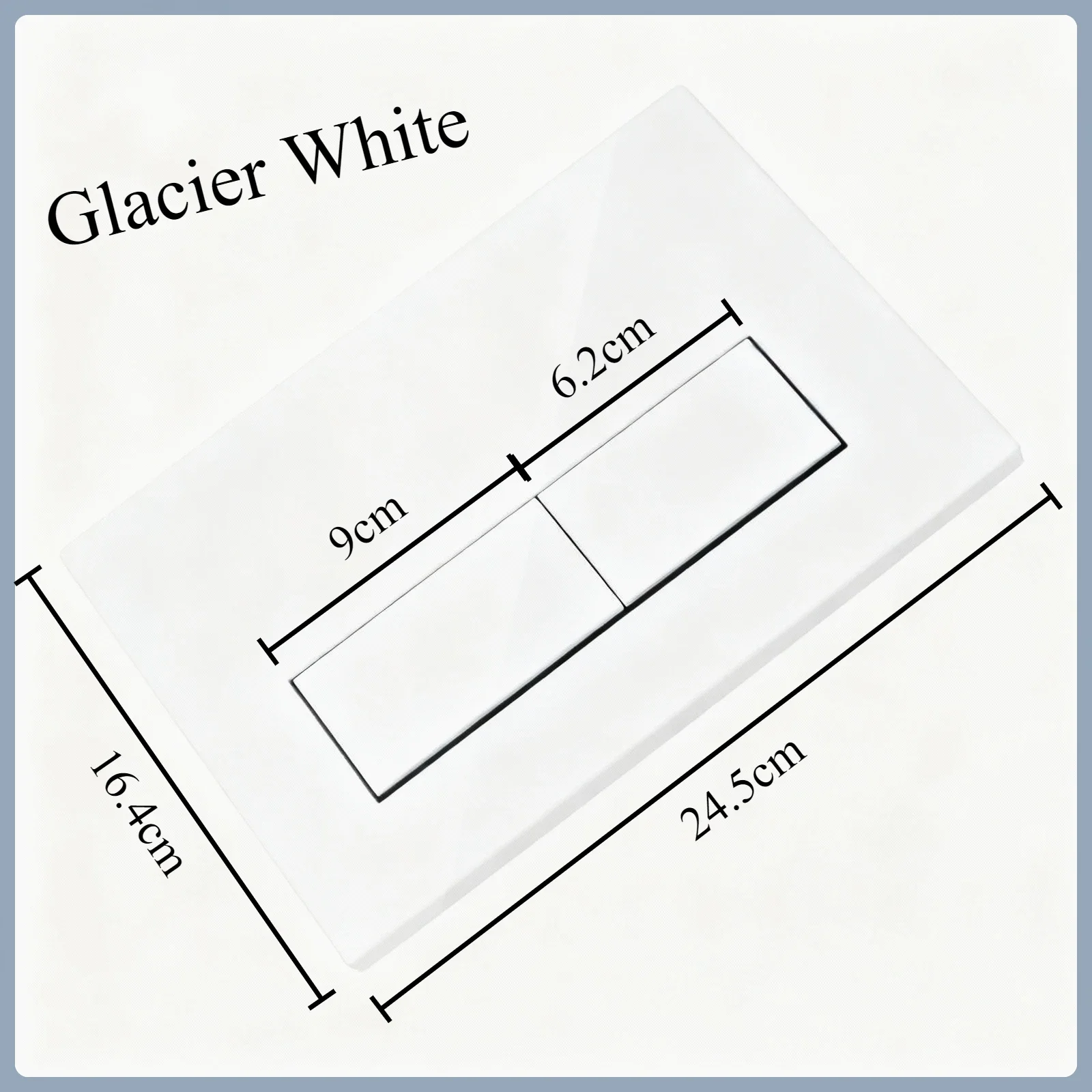 Two Button Flush Plate Compatible with Geberit Sigma 30 20 01  Series Glacier White Panel with Concealed Toilet Tank Parts
