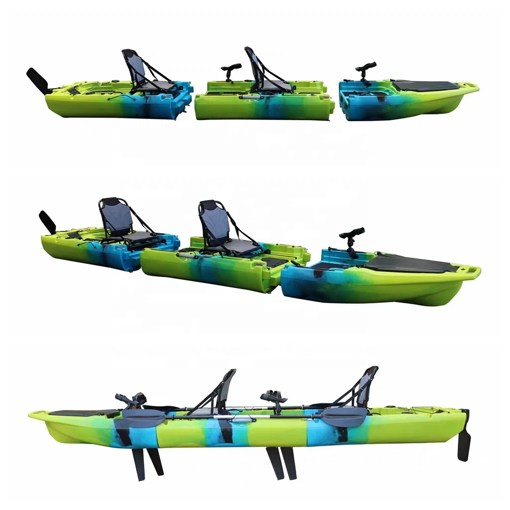 Custom Modular  Hull Pedal Drive Paddle Kayak Double Water Recreation and Fishing Boat 1 Person Capacity