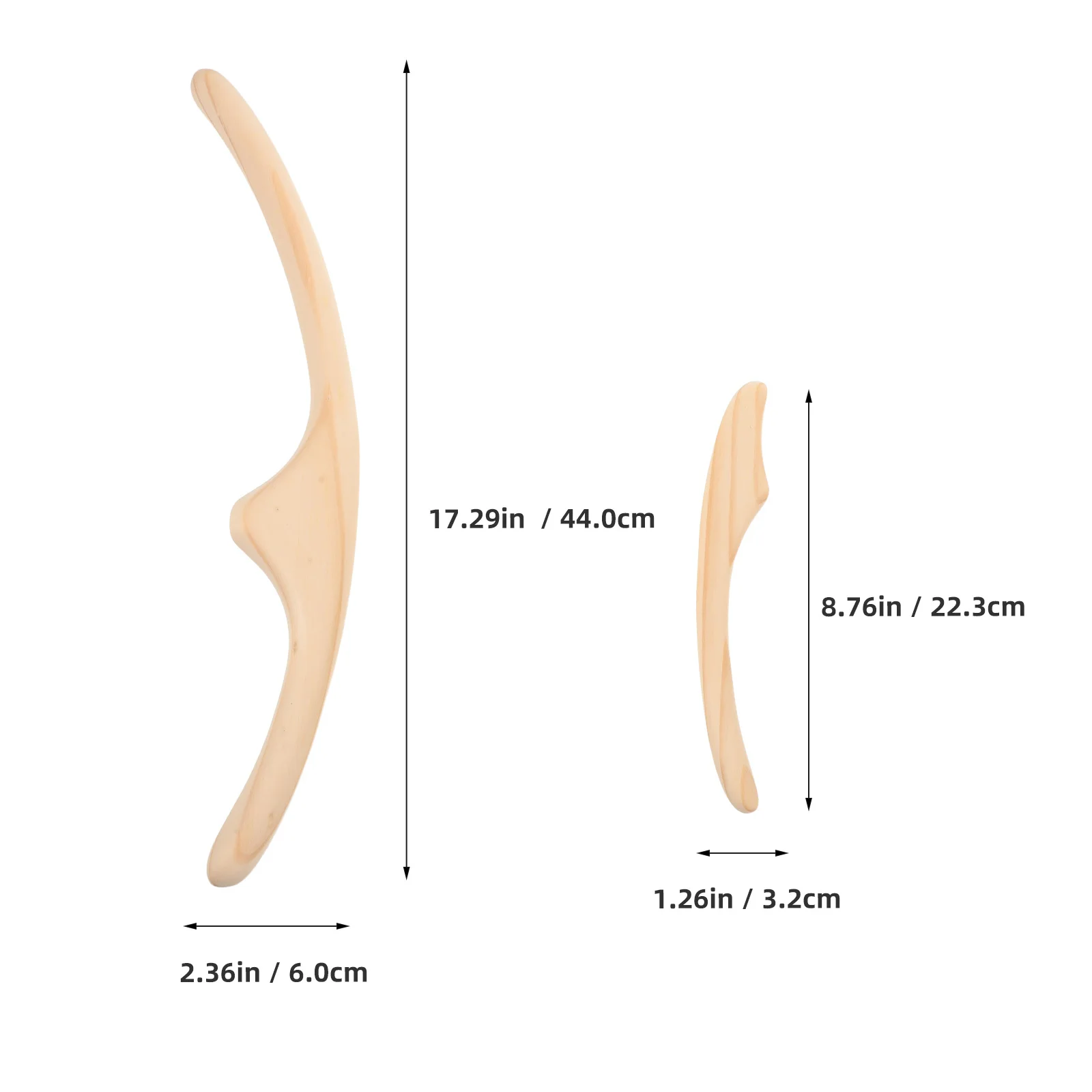 3Pcs Handcrafted Wooden Massage Sticks for Gua Sha Therapy - Portable Sculpting Tools for Muscle Relaxation and Facial