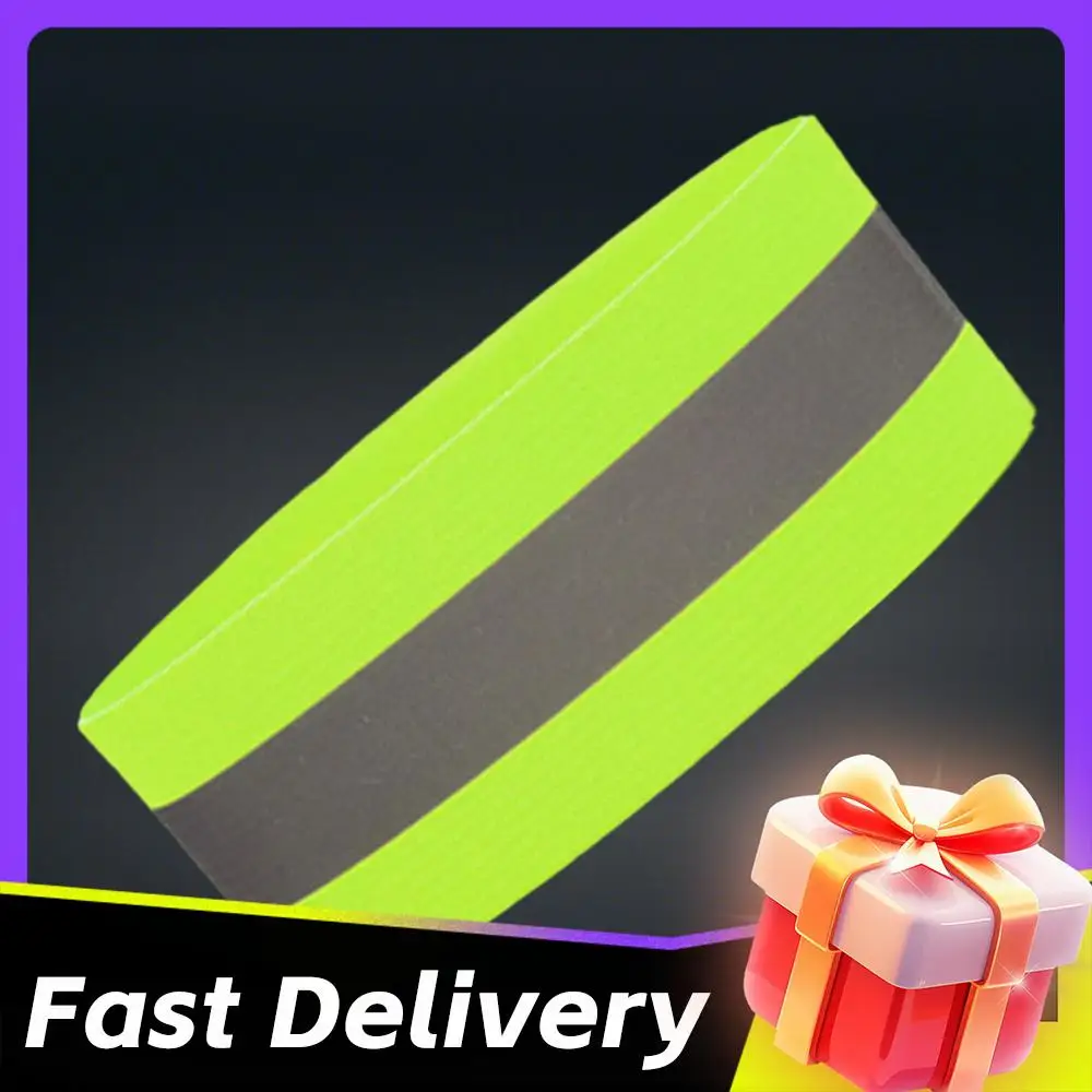 

Reflective Tape Straps Adjustable Reflective Bracelet Strap High Visibility Safety Reflector for Night Walking Cycling Running
