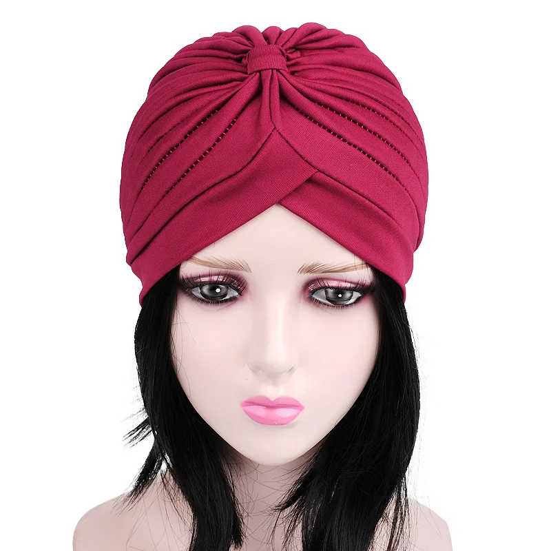 Women Adjustable Swimming Cap Swim Pool Bathing Hat Protect Long Hair Ears Turban Pleated Fabric Headwear Yoga Caps Multi Colors