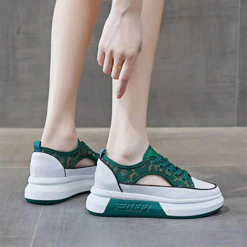 Canvas Sports Tennis For Women Designer Women\'s Running Shoes Trend 2024 On Offer With High Quality Fashion Casual Flat Green