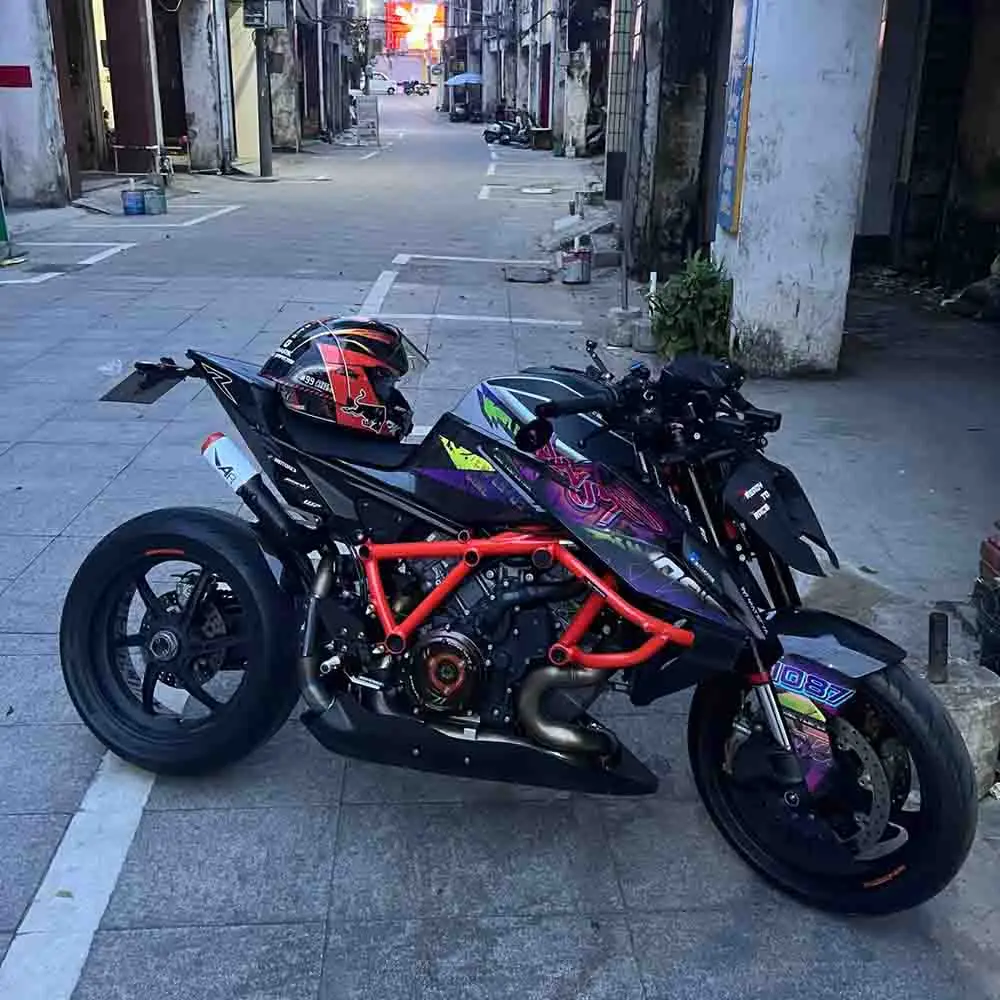 1290 SUPER DUKE R RR EVO 2021-2024 오토바이 다운 포스 Naked Frontal Spoilers Winglet 공기 역학 윙 프론트 스포일러 키트 썸네일 2