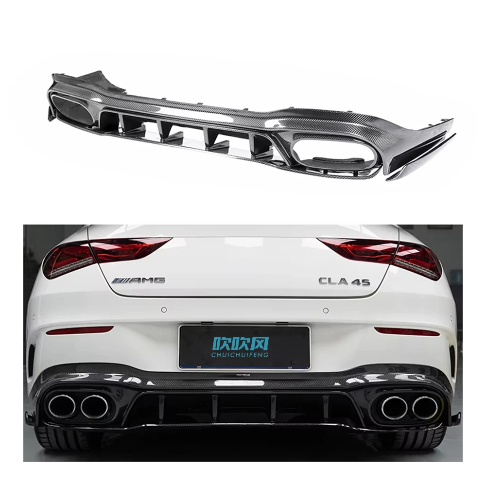 

OEM Dry Carbon Fiber Body Kit for Mercedes Benz W118 C118 CLA Class AMG CLA35 CLA45S New Rear Bumper Lip Diffuser Spoiler