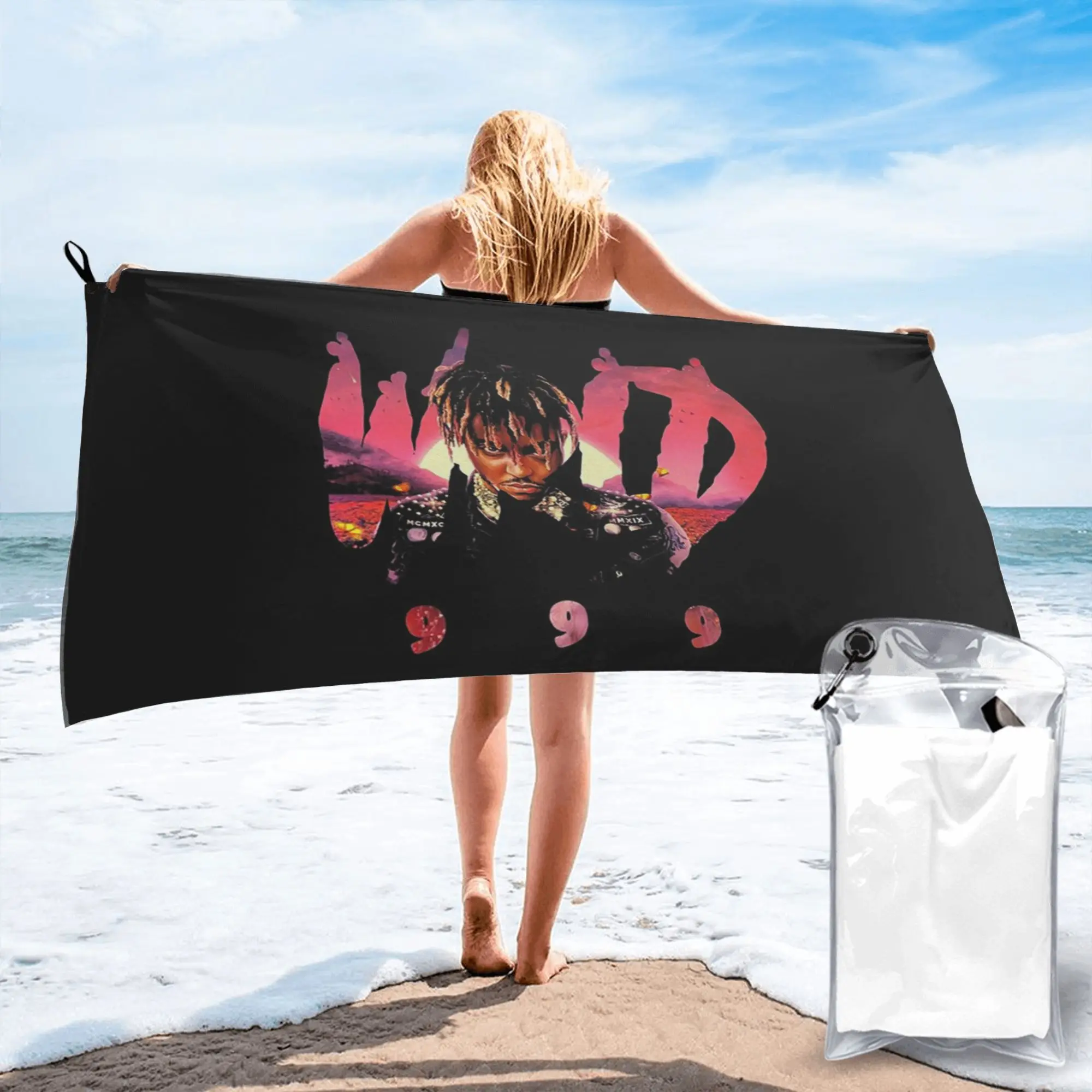 Juice Wrld Streetwear Beach Towel Soft Microfiber Quick Dry Absorbent Quick Towels For Swimming