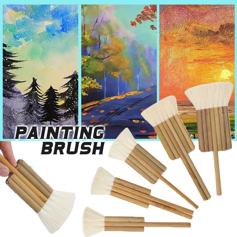 Watercolor Artist Brush Goat Hair Carbonated Bamboo Handle Watercolor Painting Professionals Artist Painting Suplies