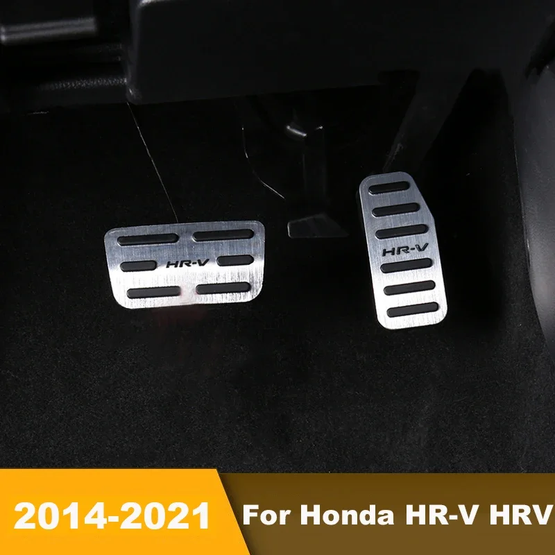 Aluminum alloy Accelerator Gas Pedal Brake Pedal Cover AT For Honda HR-V HRV 2014 2015 2016 2017 2018 2019 2020 Accessories