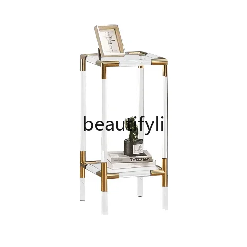 

Style Acrylic Flower Stand Living Room High-End Transparent Flower Rack Sofa Side Storage Rack Flower Pot Stand