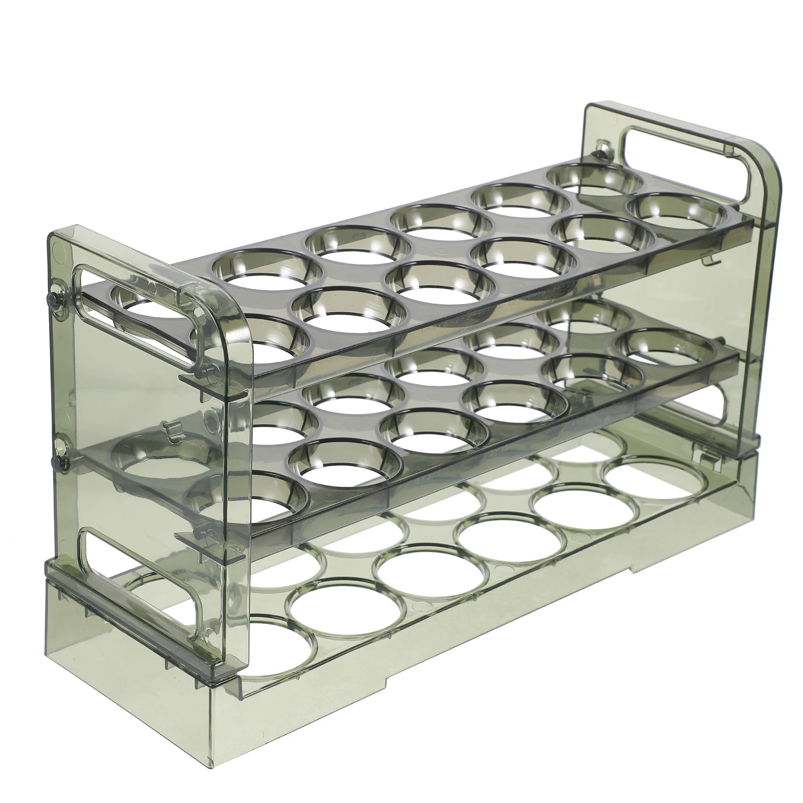 

36 Unit Egg Holder for Fridge 3 Layers Transparent Organizer Rack Strong Pet Material Refrigerator Door Egg Stand Easy Access