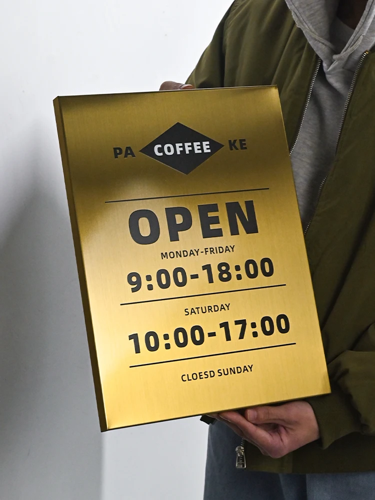 Shop Open Closed Door Sign Opening Hours Welcome Business Hours Door Sign Custom Sign For Business