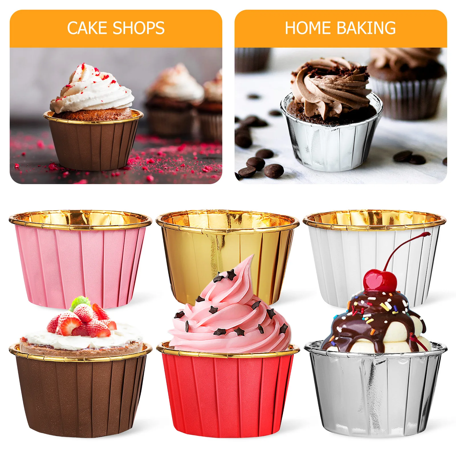 

300Pcs Grease Proof Paper Baking Cups Cupcake Liners Heat Resistant for Muffins Cakes Banquets Paper Muffin Baking Cups