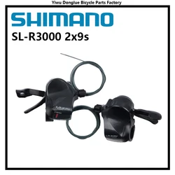 Shimano SORA R3000 Shifter Lever 2x9 3x9 Speed Road Bike R3000 Shifters Triggle A Pair Black with Cable Bike Bicycle Accessories