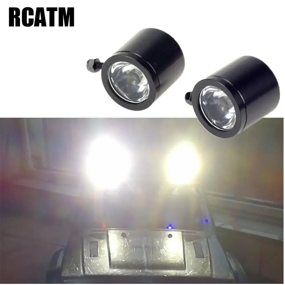 Faros delanteros modelo, focos de 3W, reflectores para coche trepador de control remoto TRX4 SCX10 D90 RC, camión de recorrido corto, camión