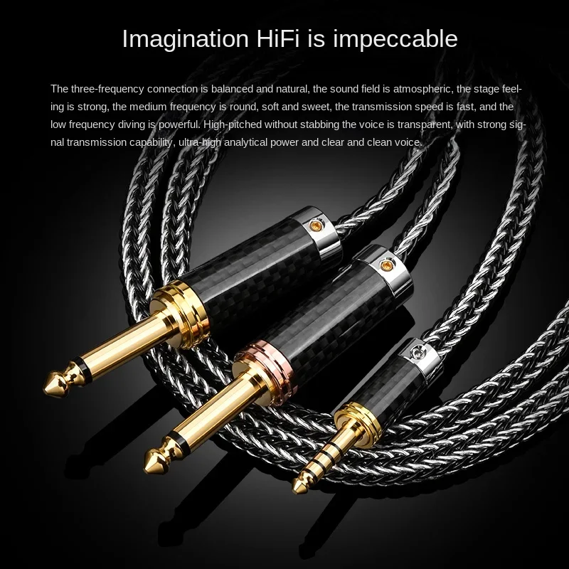 Sintering Grade Single Crystal Copper Plated Sterling Silver 4.4mm Double 6.5 Audio Cable 4.4 Double 6.5 core one point two