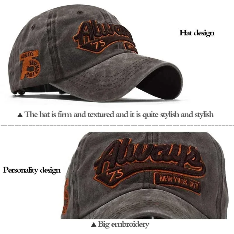 جديد الرجال النساء غسلها الرجعية قابل للتعديل قبعة بيسبول عادية القديمة الأوروبية والأمريكية نمط لينة أعلى قبعة الشمس قبعات للآباء قبعات سائقي الشاحنات