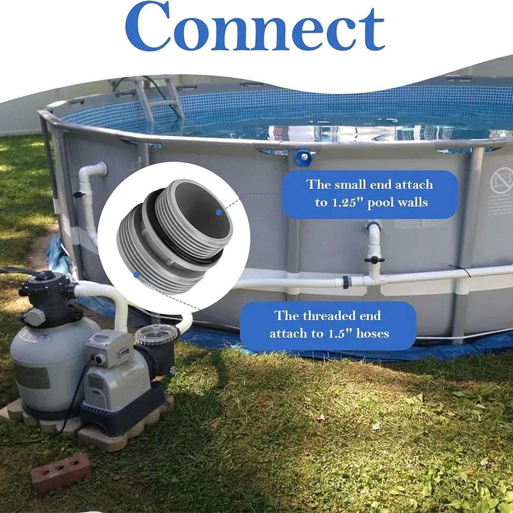 

1 комплект адаптера для переоборудования 4560 40 мм шланг на 1-1/2 дюйма комплект для переоборудования адаптера впускного отверстия для бассейнов Intex