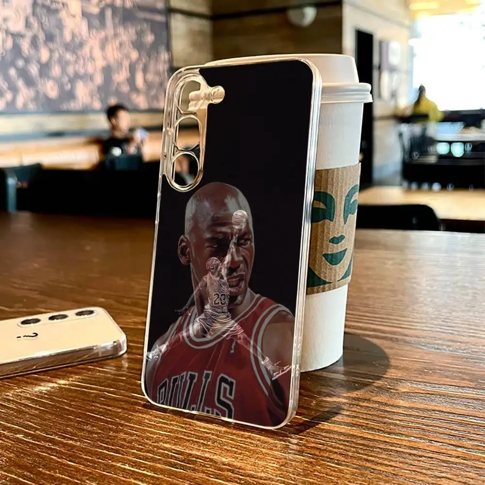

basketball Michael Jordan Phone Case For SamsungS25,24,21,22,23,30,Ultra,20,Plus,Fe,Lite,Note,10,9,5G Transparent Cover