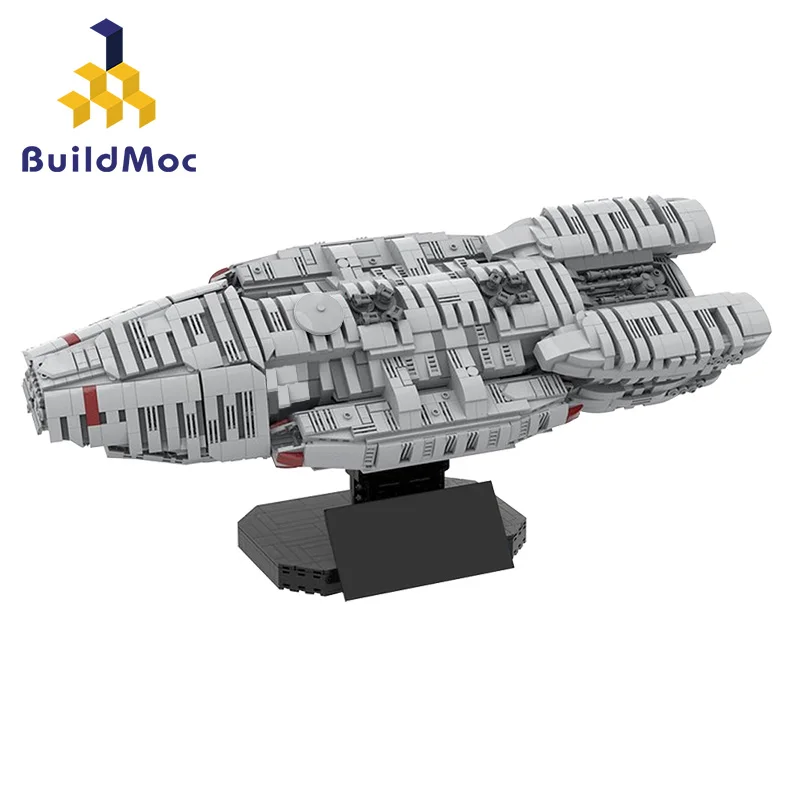 BuildMOC Battlestars Galactica The Grand Old Lady Spaceship Babylon 5 Battleships Bucket Transport Ship Building Blocks Set