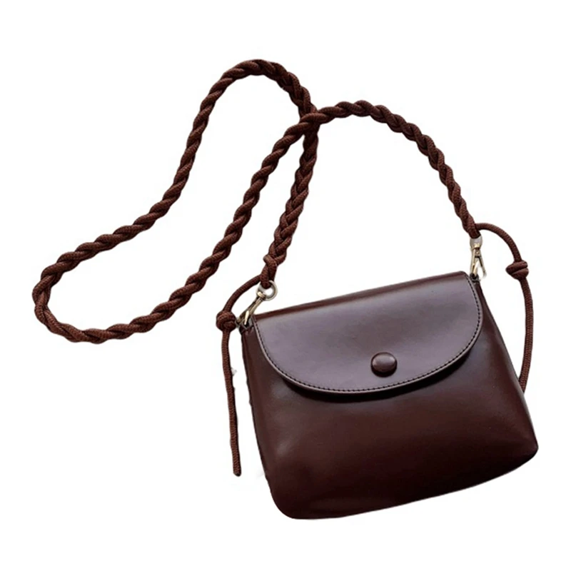 

Fashion Texture One-Shoulder Messenger Bag Simple Trendy Small Square Bag