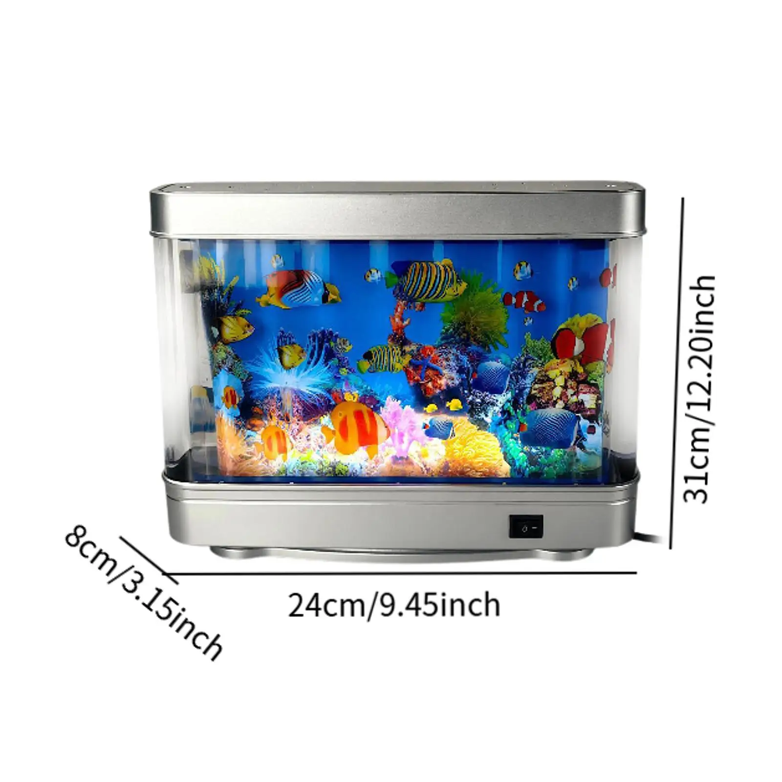 Artificial Aquarium Lamp Modern Creative Ocean in Motion Imitating with Moving Fish for Living Room Bedroom Indoor Office Home