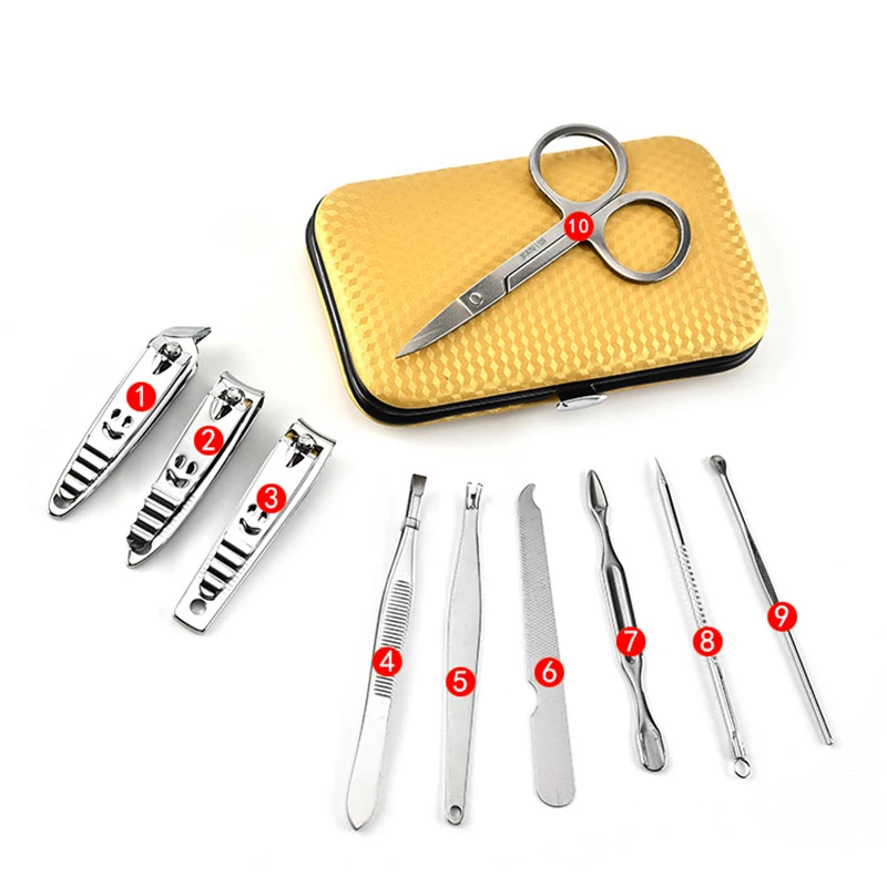 1pcs 네일 아트 네일 아트 도구 세트 네일 가위 가위 족집게 칼 네일 아트 세트 락 패턴 네일 박스