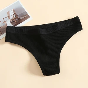 Tanga de algodão sem costuras para mulheres, biquíni de cintura baixa, roupa íntima simples para senhoras, meninas cuecas esportivas, tamanho M-XXL, 3 pcs 6 principais vendas bolsa praia xxl - №5