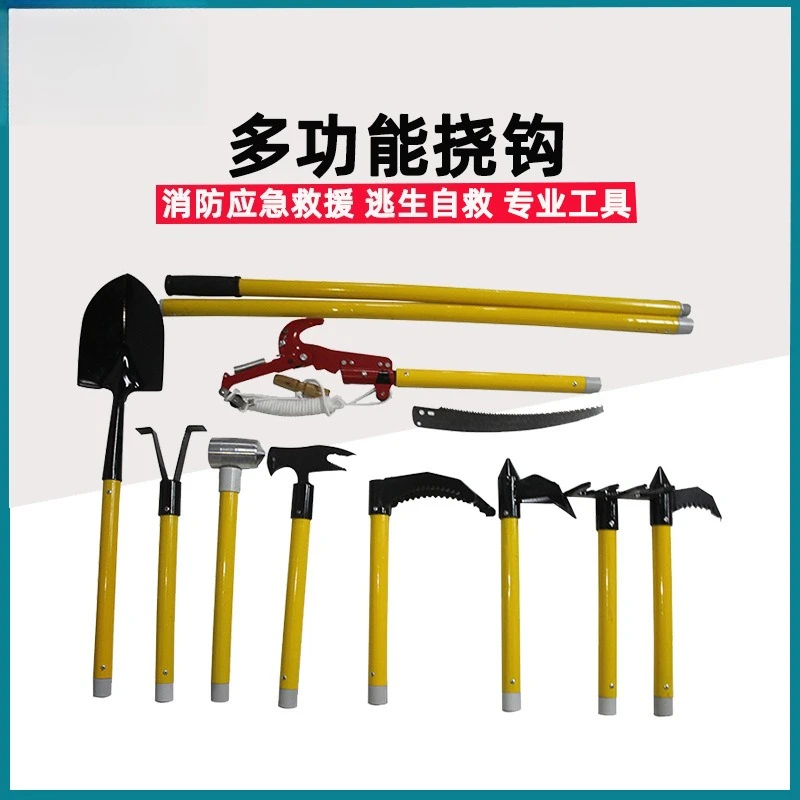 Combinazione di strumenti di soccorso di emergenza per terremoto di salvataggio manuale con gancio antigraffio multifunzionale antincendio