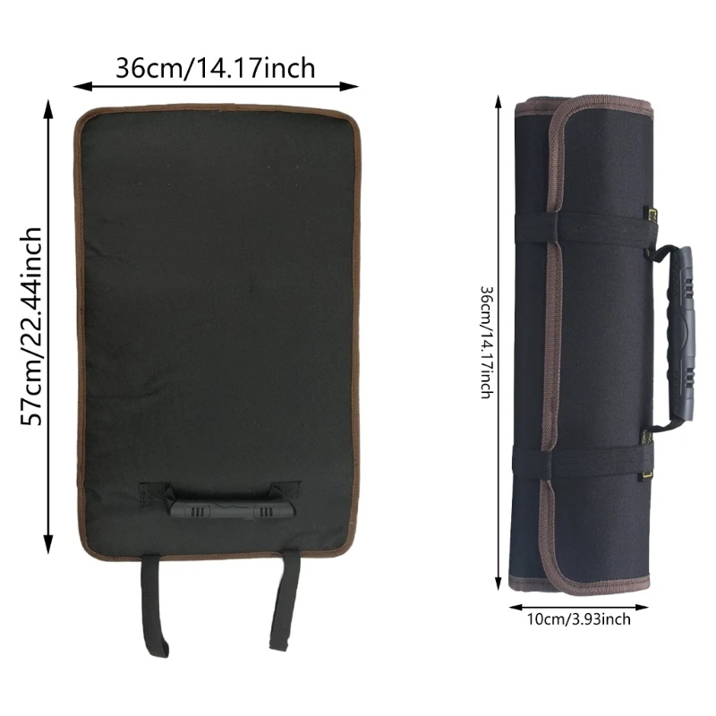 Water Resistant Tool Roll Bag With 18 Pockets For Efficient Storage&Quick Access