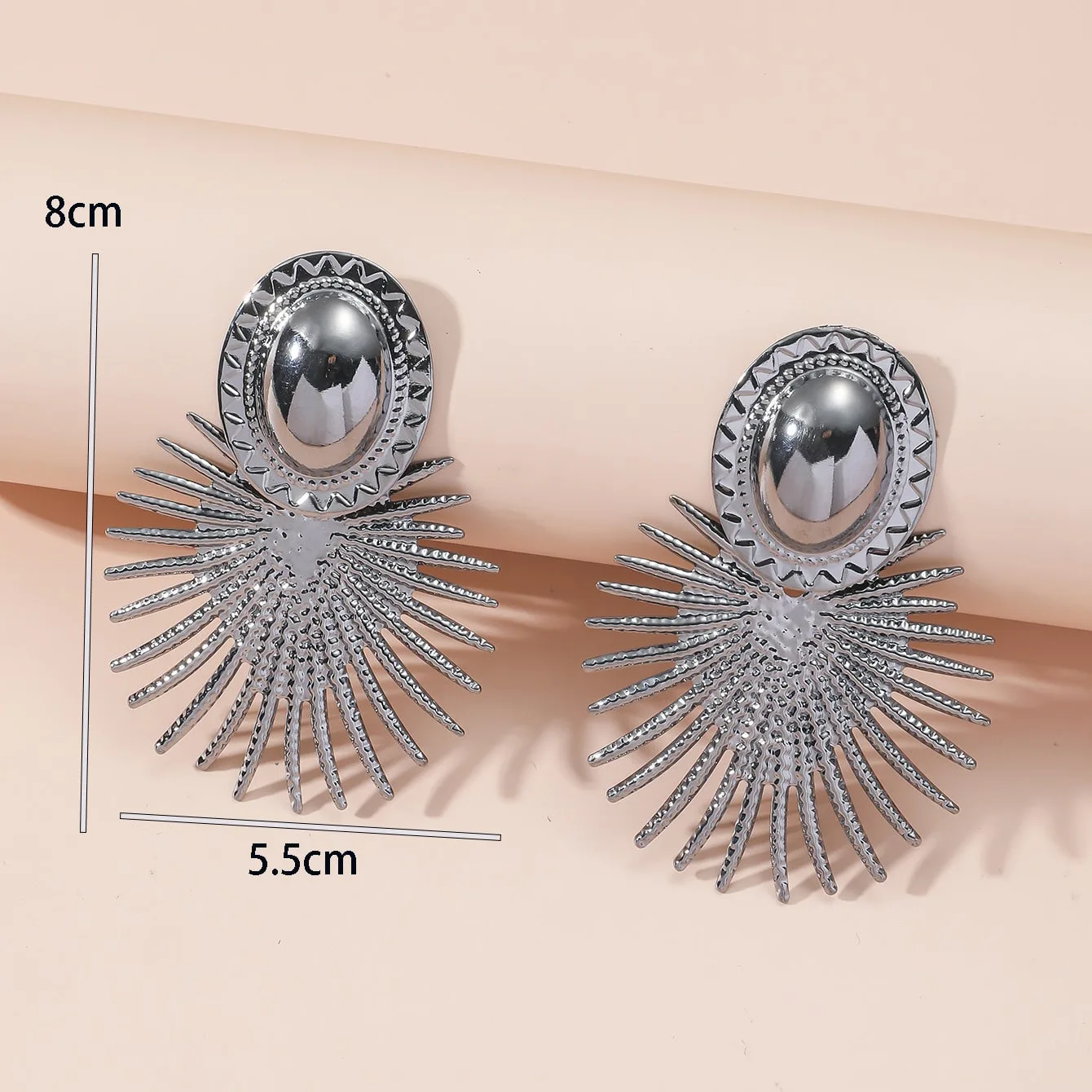 1 Pair Geometric Metal Petal Flower Stud Earring for Women Fashion Statement Trendy Gold Color Piercing Earrings Accessories