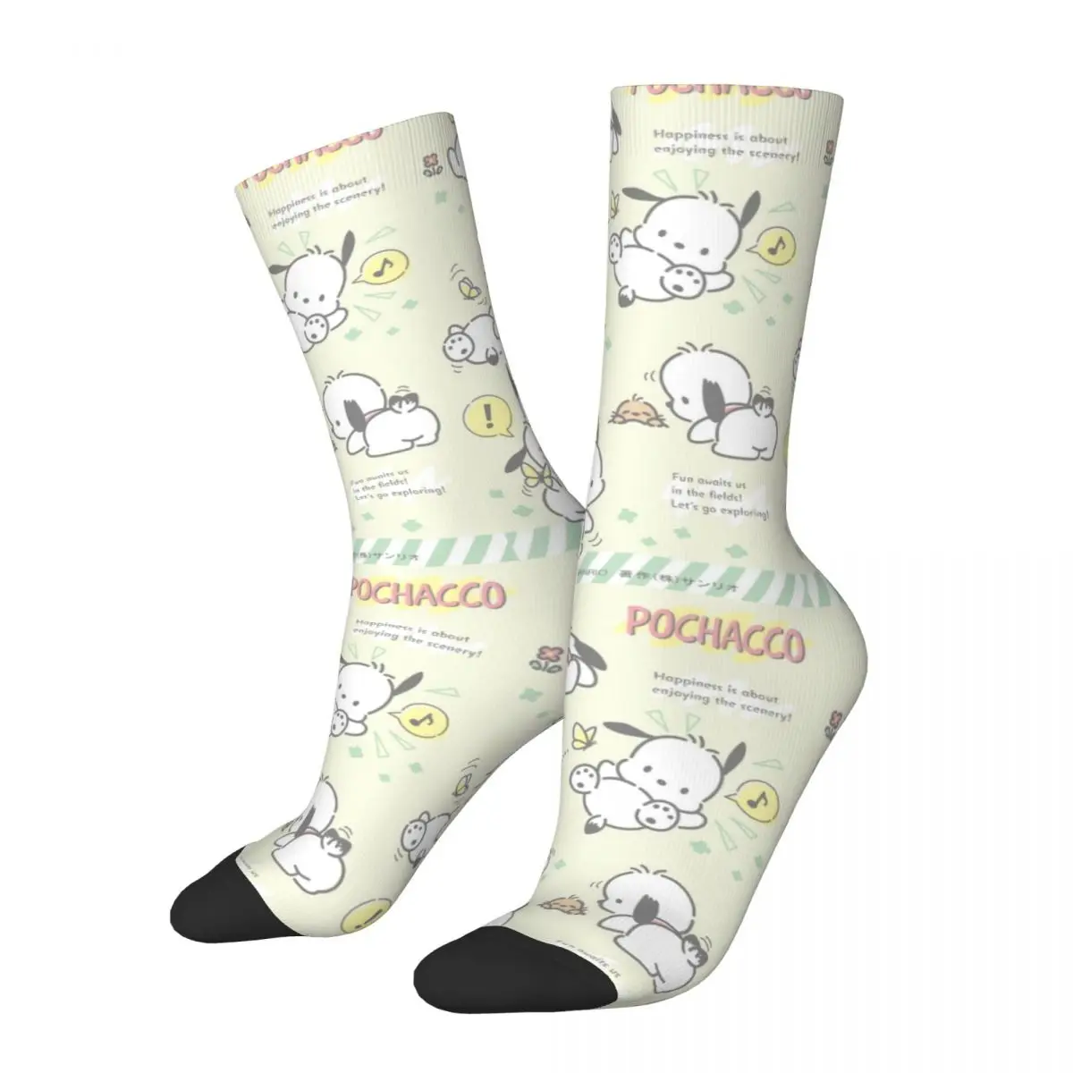 Pochacco Socks Autumn Stockings Funny Men Soft Breathable Socks Custom Cycling Non Slip Socks