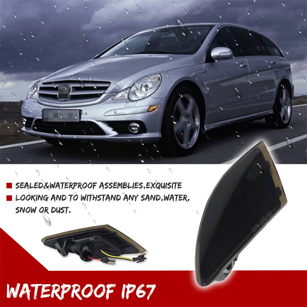 لمرسيدس بنز W251 R-Class R320 R350 R500 R63 AMG سيارة LED الجبهة الحاجز الجانب ماركر بدوره أضواء الإشارة أضواء المؤشر 12 فولت