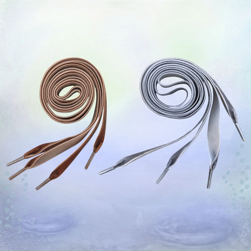 

2pcs Wide Shoelaces Flat Shoe Lace For Boots Shoelaces Sneakers Loafers Slip-Ons Durable Wide Flat Shoelace Gift