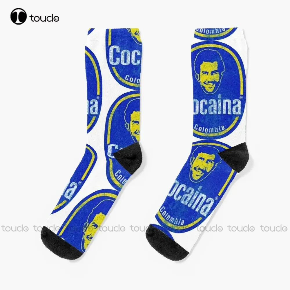 

Pablo Escobar Colombia Cocaina Socks Pablo Escobar Plata O Plomo Colombian Drug Lord Work Socks For Men Custom Gift New Popular