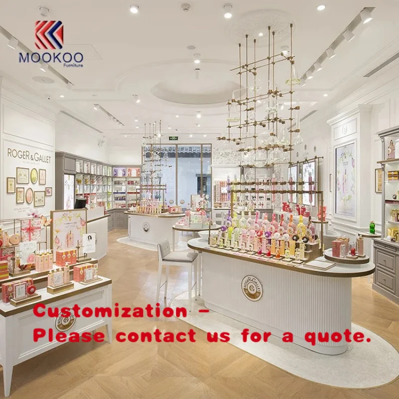 

custom.Modern European Style 3D Design Customized Skin Care Flagship Shop Interior Display Freestanding Vanity Shelf