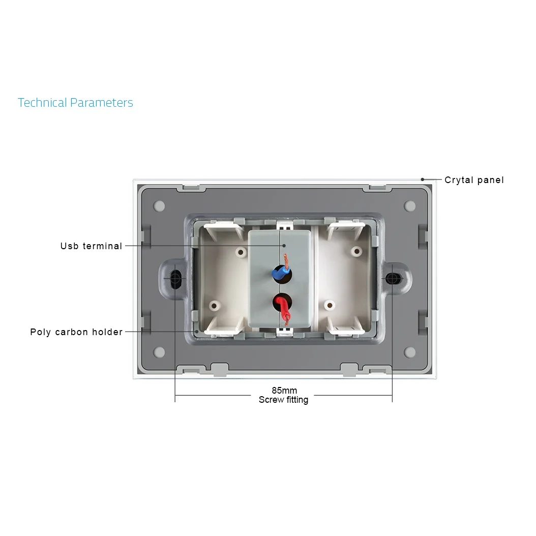 Imagem -05 - Tomada de Parede do Carregador de Livolo us Usb Tomada Elétrica da Tomada de Casa Inteligente e Tomada de Usb ac 110v250v Painel de Vidro de Cristal