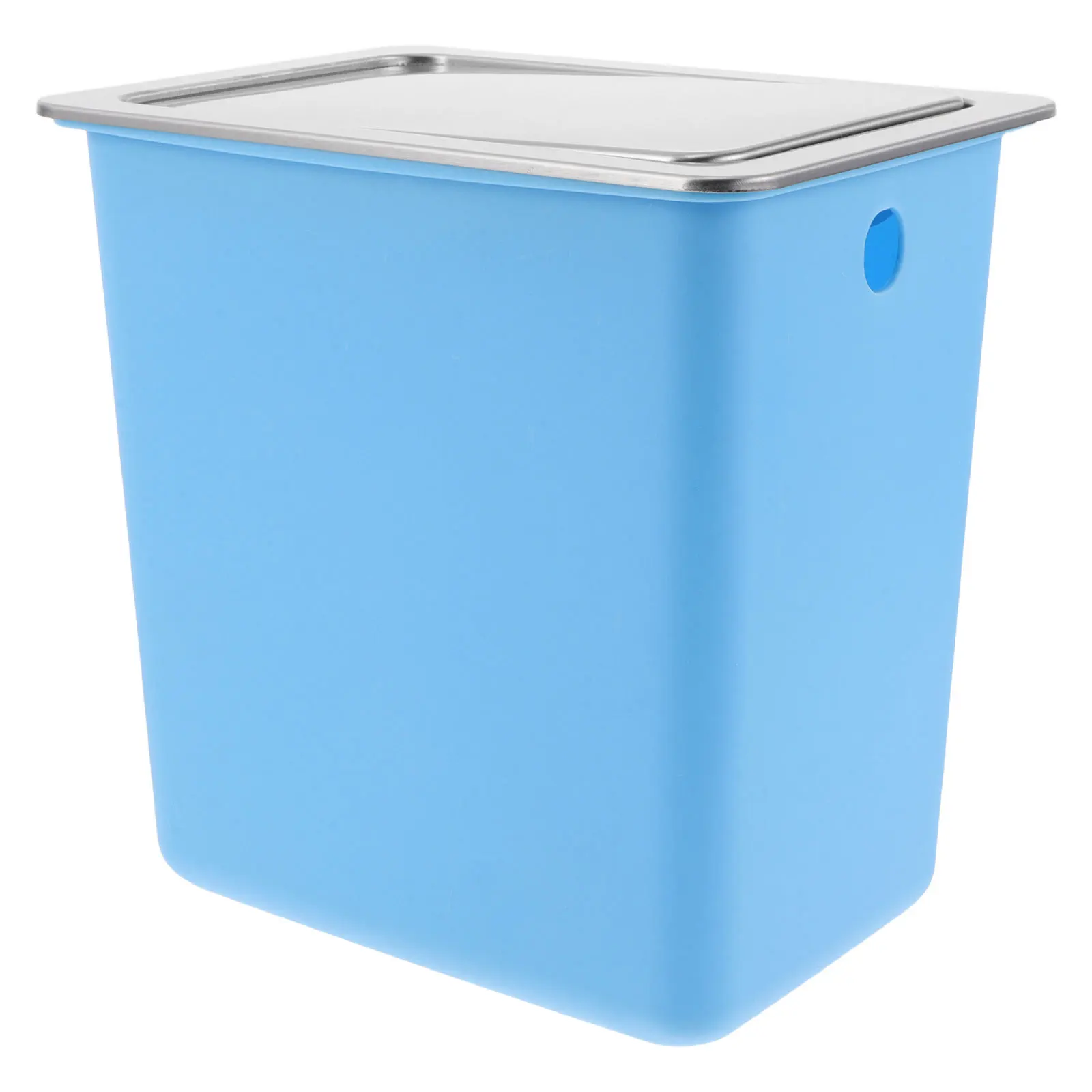 

Swing Lid Trash Can Countertop Recessed Stainless Steel Built-In Garbage Bin For Kitchen Bathroom Hotel Restaurant Drop-In