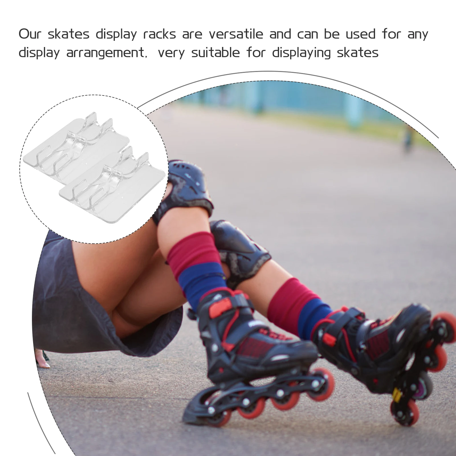 Transparent Eis Display Rack Rollschuhe Halter Kind Mädchen Inline Skate Display Ständer Skate Stand Lagerung