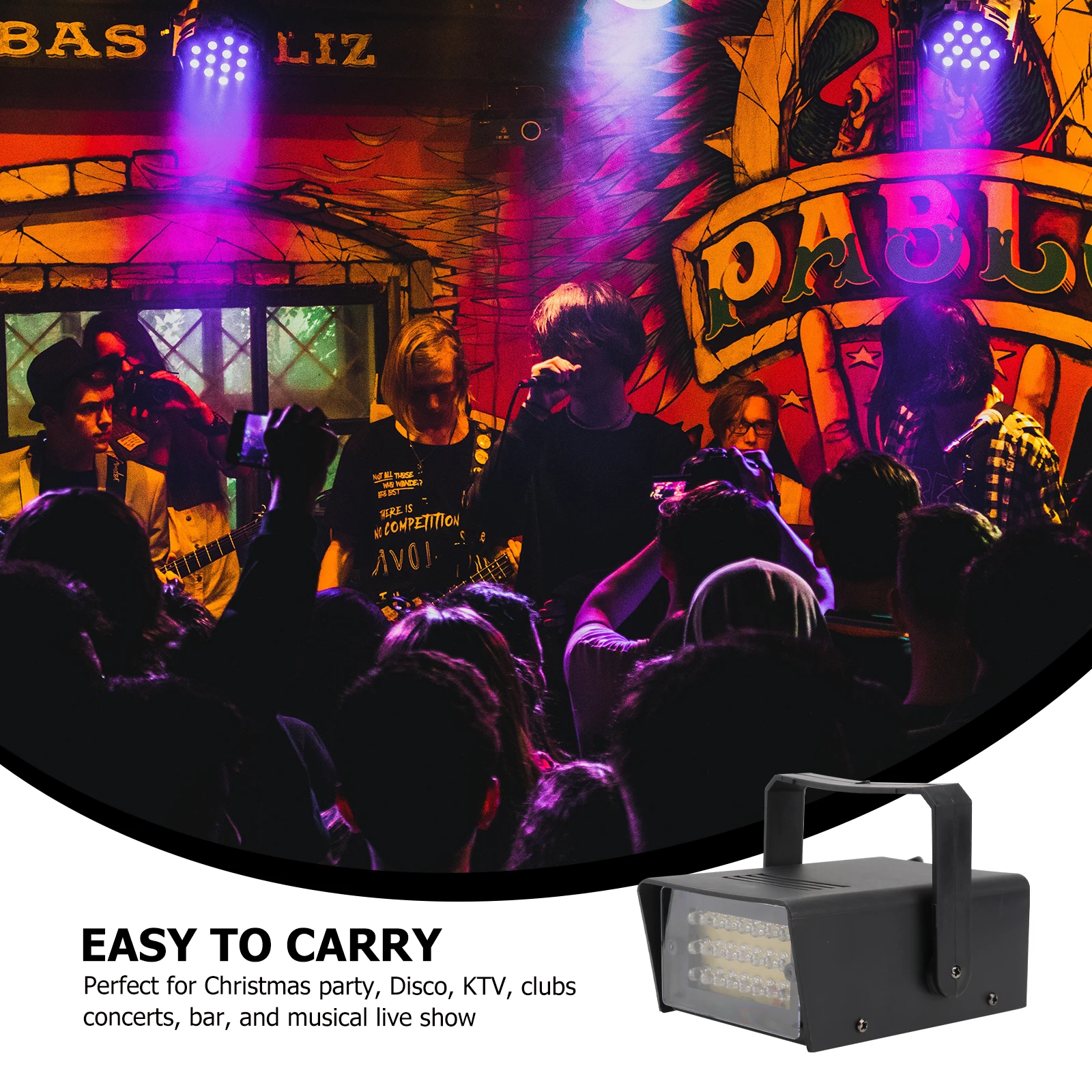 

Strobe Light Flashing Party Atmosphere Lamp for KTV Clubs Disco Bar Stage Effect Light Mini Portable LED Christmas Gift