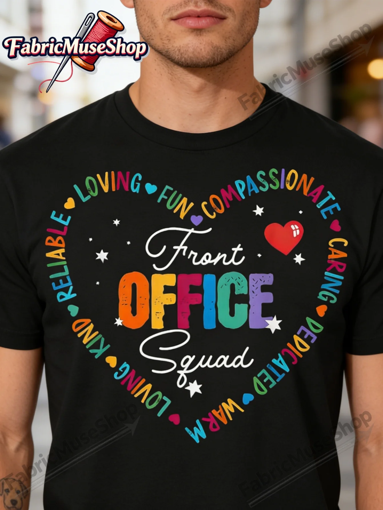 Men'S & Women'S School Secretary & Admin Appreciation T-Shirt | 220GSM Pure Retro Office Squad Tee with Front Desk Worker Design