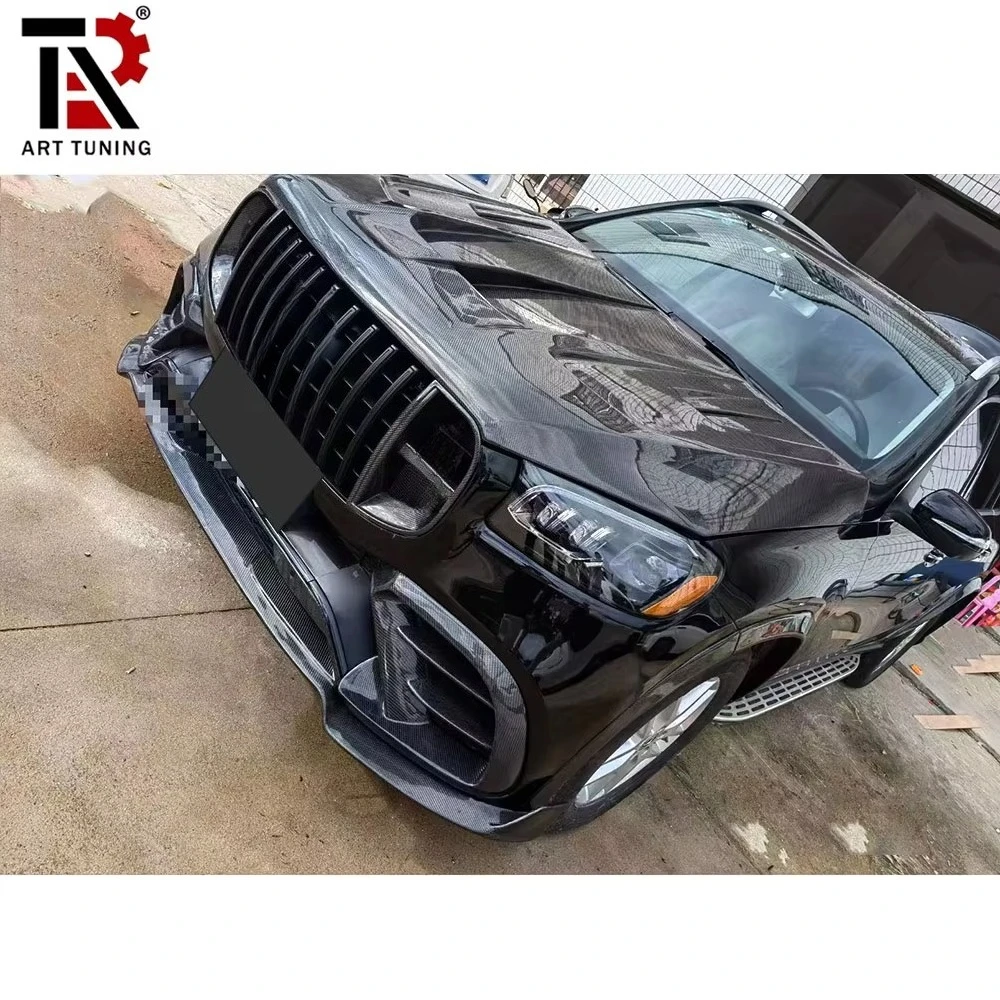 Wet Carbon Fiber Grille Arch Wheel Tip Front Bumper Rear Bumper  Front Lip Rear Diffuser for X167 Gls63 For AMG Type Body Kit