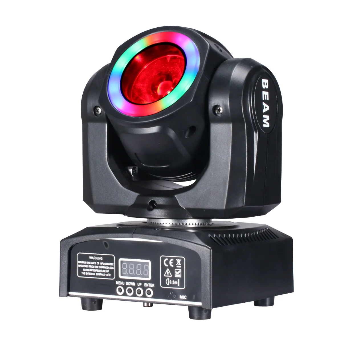 Minifoco Led de cabeza móvil, iluminación de escenario con SMD5050 RGB, Halo 3 en 1, barra estroboscópica superbrillante, Control Dmx, 60W